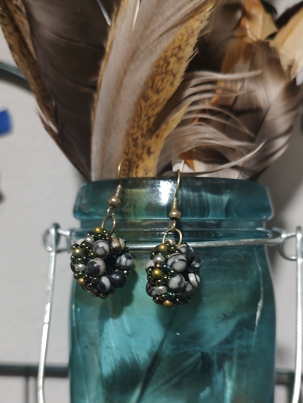 Hand Beaded Earrings